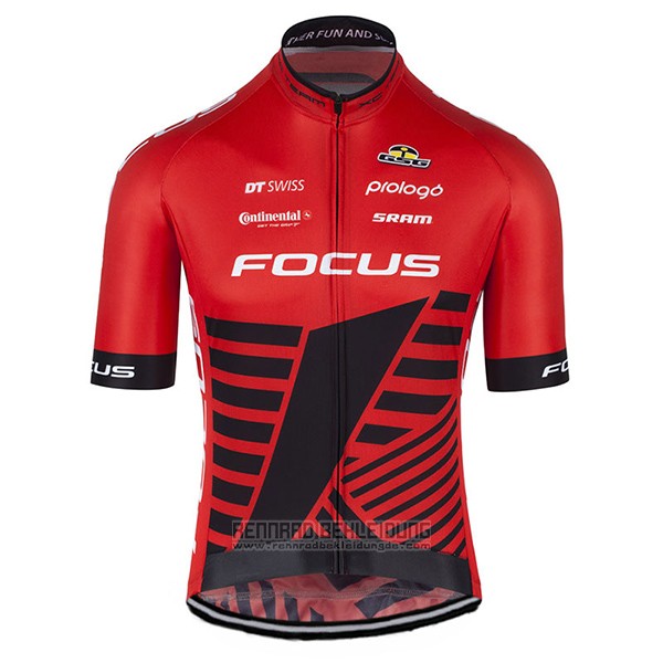 2017 Fahrradbekleidung Focus XC Rot Trikot Kurzarm und Tragerhose